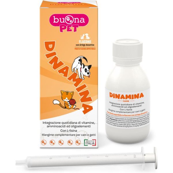 Buona Pet Dinamina Mangime Complementare Di Vitamine Per Cani E Gatti 60 Gr-image