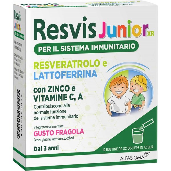 Resvis Junior Xr Integratore Per Il Sistema Immunitario 12 Bustine-image