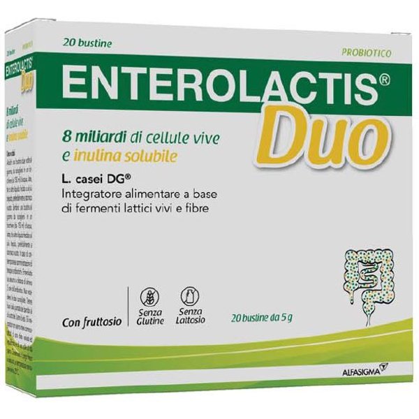 Enterolactis Duo Integratore A Base Di Fermenti Lattici 20 Bustine-image