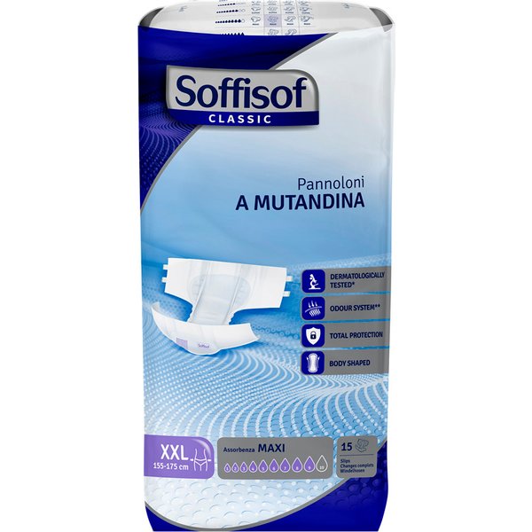 Soffisof Classic Maxi Pannolone A Mutandina Taglia 2XL 15 Pezzi **-image