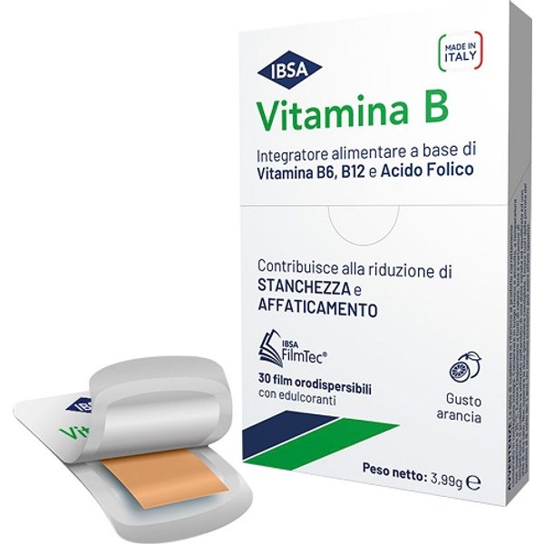 Ibsa Vitamina B Integratore Di Vitamine B6 B12 E B9 30 Film Orali-image