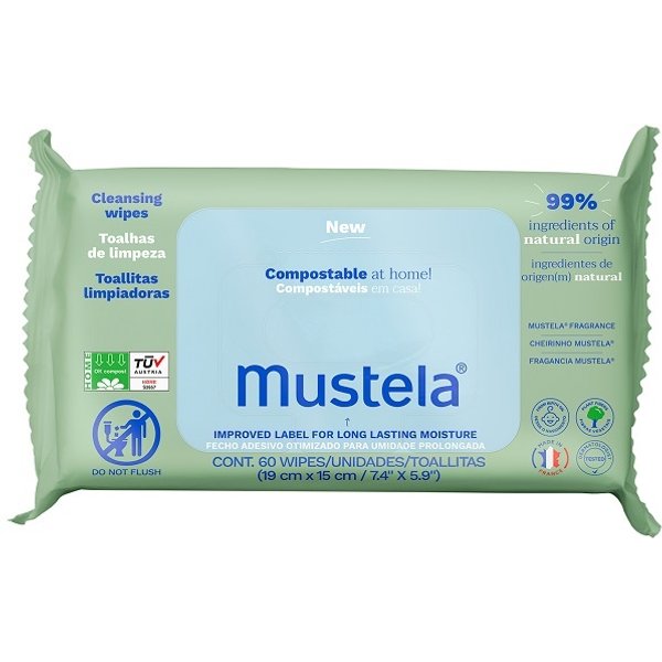 Mustela Salviette Compostabili Profumate 60 Pezzi-image