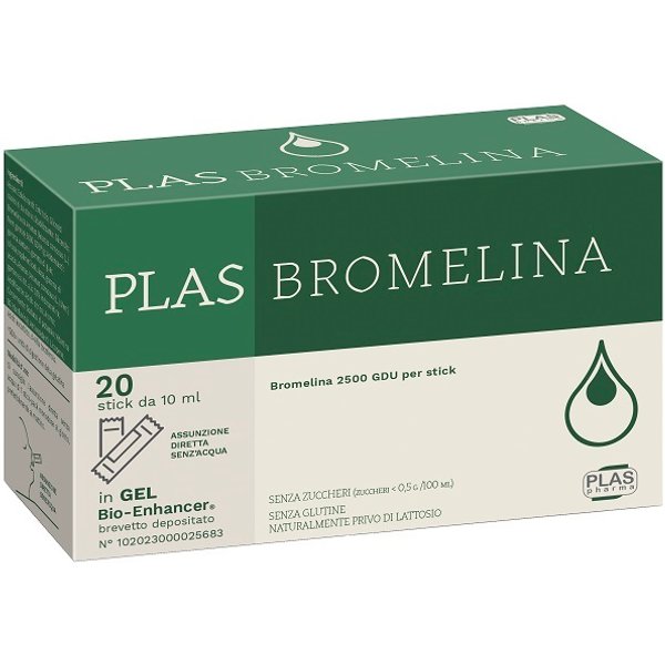 Plas Bromelina Integratore Anticellulite 20 Stick-image