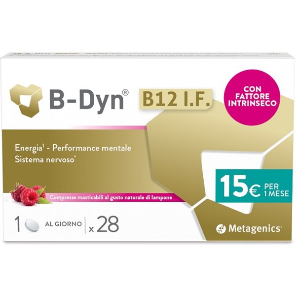 B-Dyn Integratore Di Vitamina B12 Gusto Lampone 28 Compresse-image