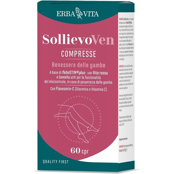 Erba Vita Sollievo Ven Integratore Microcircolo E Gambe Pesanti 60 Compresse-image
