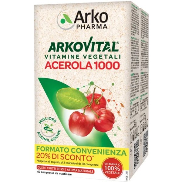 Arkopharma Arkovital Acerola 1000 Integratore Pack Family 60 Compresse-image