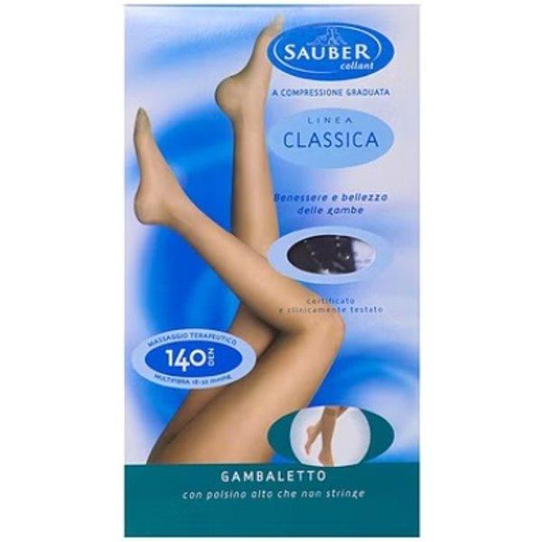Sauber Linea Classica Collant Maglia Liscia 140 Denari Beige Taglia 4 **-image