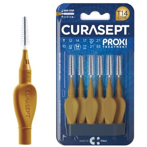 Curasept Proxi Prevention T14 Cone Scovolini Ocra 6 Pezzi-image