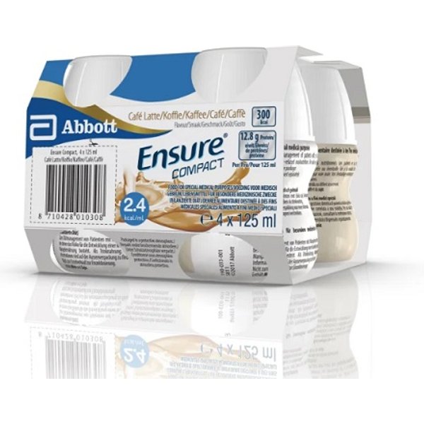 Ensure Compact Integratore Alimentare Gusto Caffè 4 Bottiglie Da 125 Ml-image