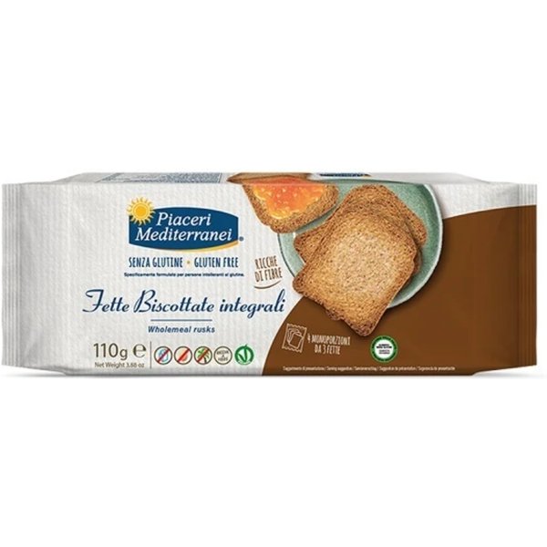 Piaceri Mediterranei Fette Biscottate Integrali Senza Glutine 110 Gr-image