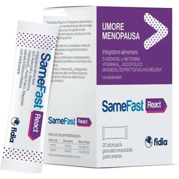 Samefast React Integratore Per La Menopausa 20 Stick Pack-image