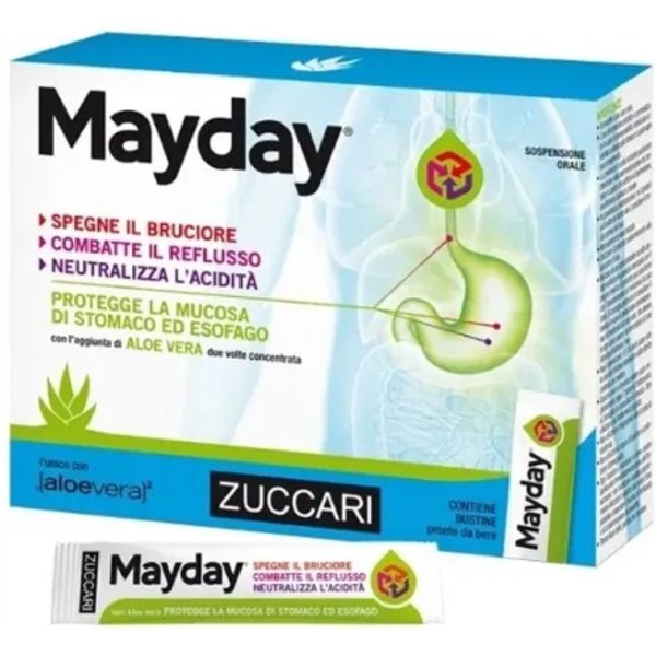 Mayday Sospensione Per Uso Orale Alla Menta Bruciore Reflusso E Acidità 12 Bustine **-image