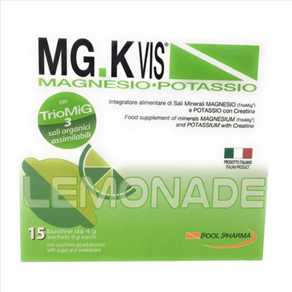 Mgk Vis Magnesio Potassio Integratore Sali Minerali Lemonade 15 Bustine-image