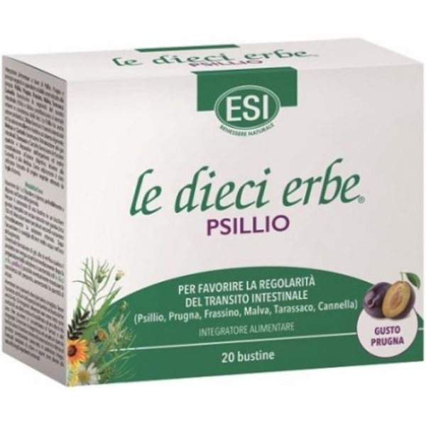 Esi Le Dieci Erbe Psillio Per La Regolarità Intestinale 20 Bustine-image