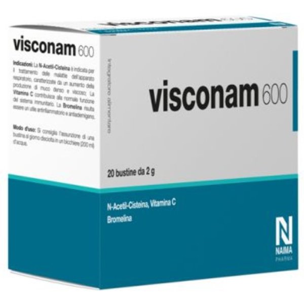 Visconam 600 Integratore Per Apparato Respiratorio 20 Bustine-image