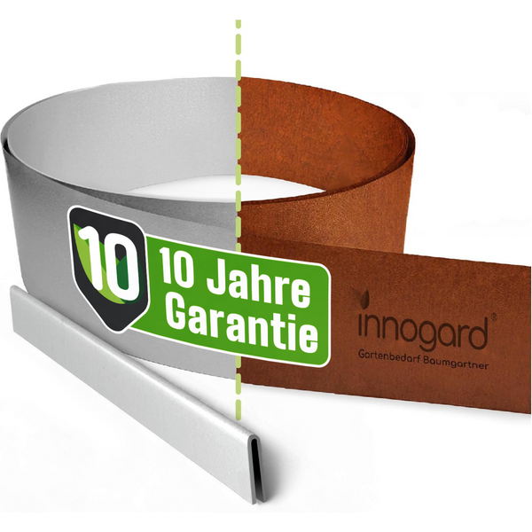 innogard Rasenkantenband Corten 15 x 0,1 cm - Länge: 10 m