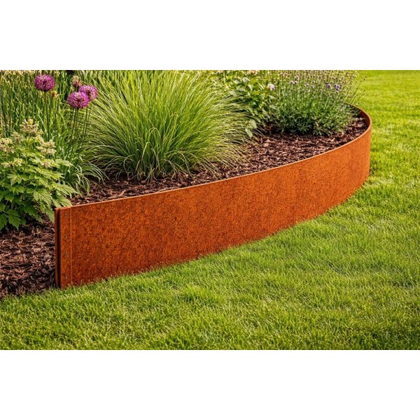 innogard Rasenkante gebogen Corten 100 x 0,1 x 25 cm