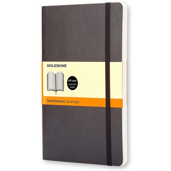 Notitieboek Moleskine large 130x210mm lijn zwart