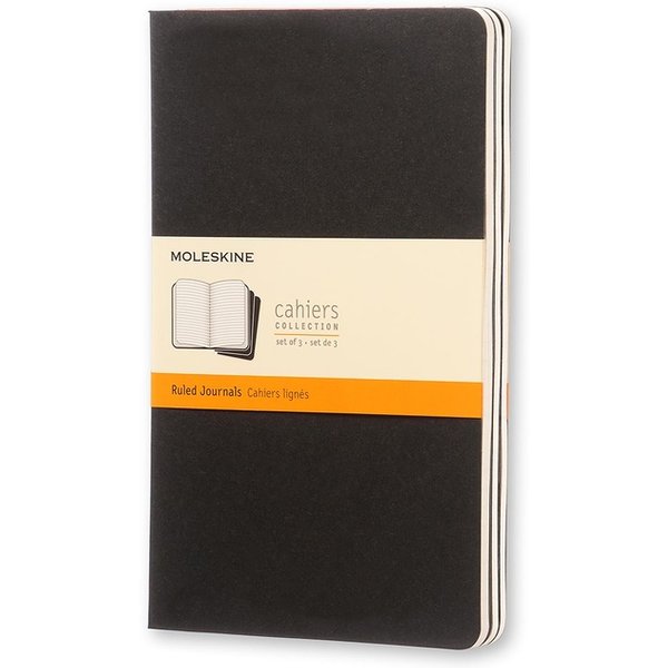 Schrift Moleskine 130x210mm lijn 160blz 70gr zwart