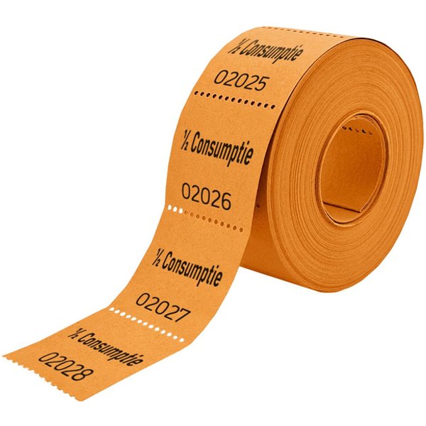 Consumptiebon Combicraft 1/2 consumptie 500 stuks oranje