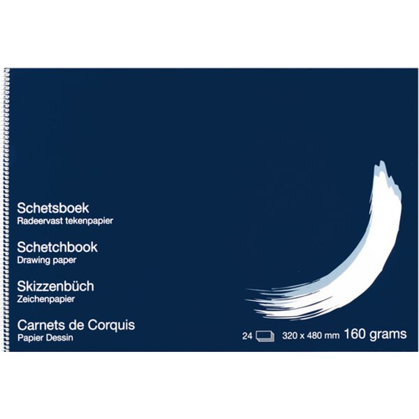 Schetsboek Papyrus 320x480mm 160gr 24vel