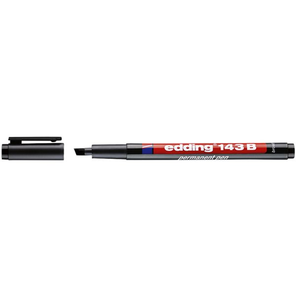 Viltstift edding 143 schuin 1-3mm zwart