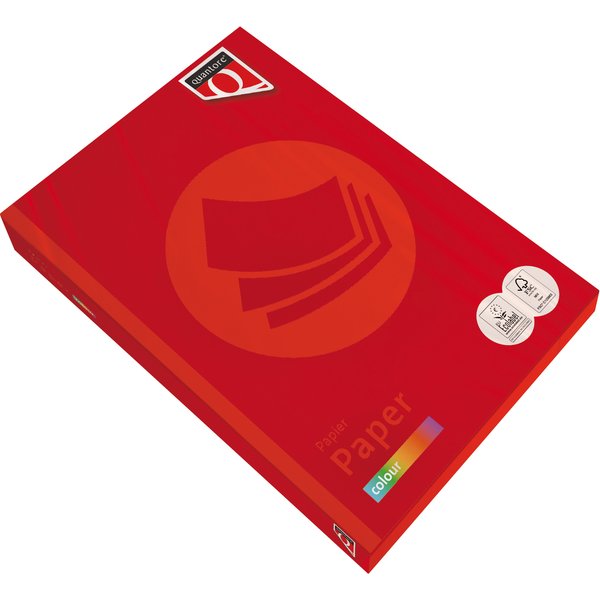 Kopieerpapier Quantore Colour A4 80gr felrood 500 vel
