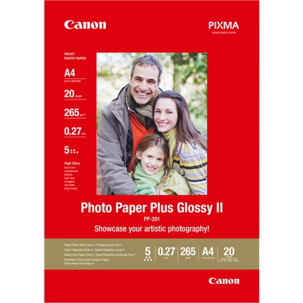 Inkjetpapier Canon PP-201 A4 265gr glans 20 vel