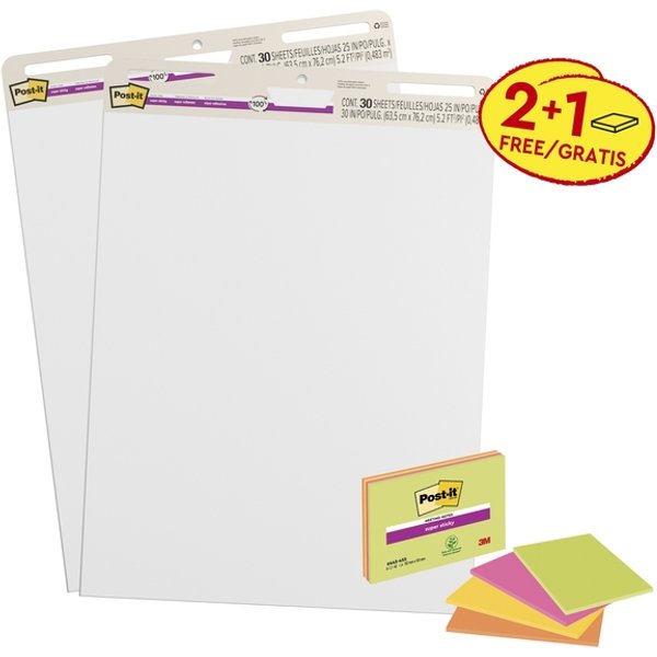 Meeting chart Post-it 559 63.5x76.2cm 2 blokken + 4 blokken Meeting notes gratis