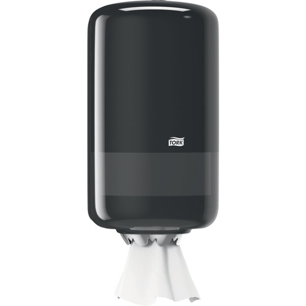 Poetspapierdispenser Tork M1 Elevation klein zwart 558008