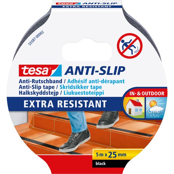 Anti-slip tape tesa® 5mx25mm zwart