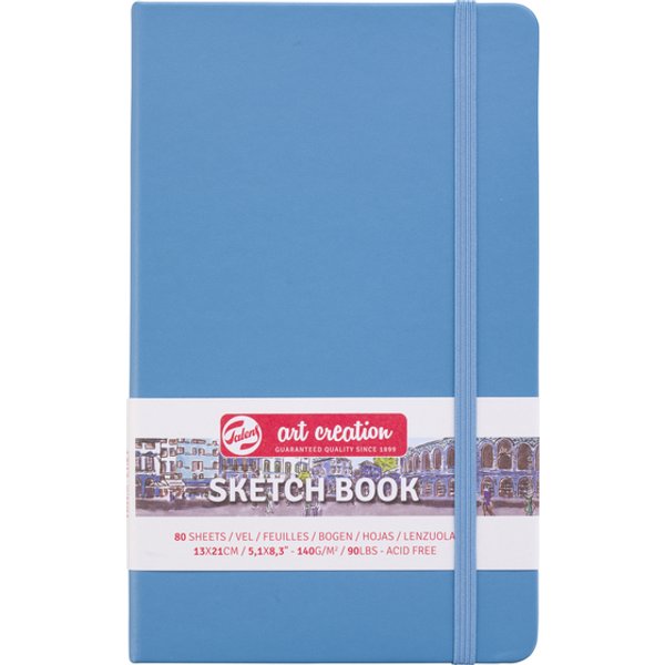 Schetsboek Talens Art Creation 80 witte vellen 140gr 130x210mm blauw
