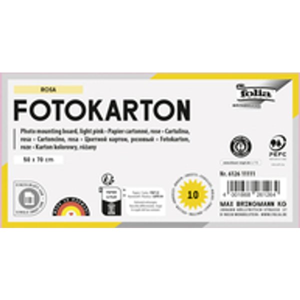 Fotokarton Folia 2-zijdig 50x70cm 300gr nr26 lichtroze