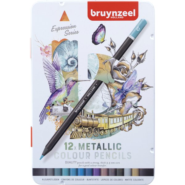Kleurpotlood Bruynzeel 12 stuks metallic kleuren