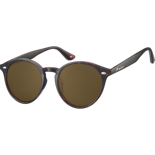 Zonnebril Montana met bruin rond glas turtle