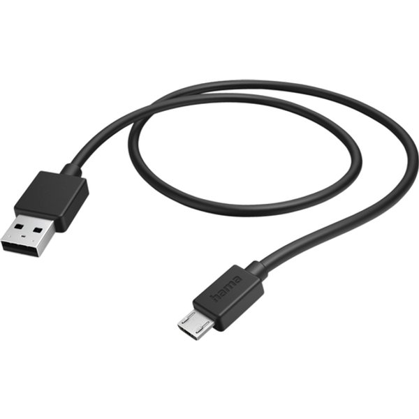 Kabel Hama USB-A - micro-USB 2.0 1 meter zwart