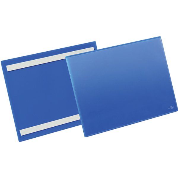 Documenthoes Durable zelfklevend A4 liggend blauw 50 stuks