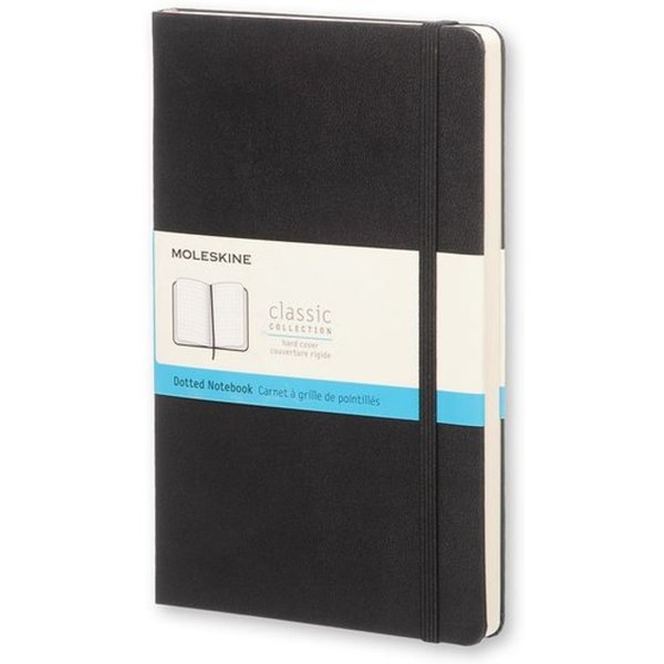 Notitieboek Moleskine large 130x210mm dots hard cover zwart