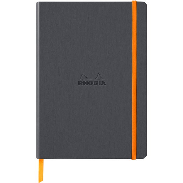 Notitieboek Rhodia A5 lijn 80 vel 90gr titanium