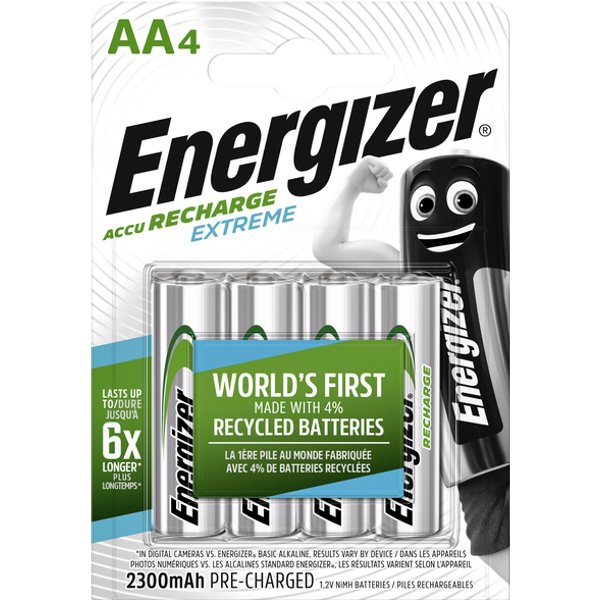 Batterij oplaadbaar Energizer 4xAA 2300mAh