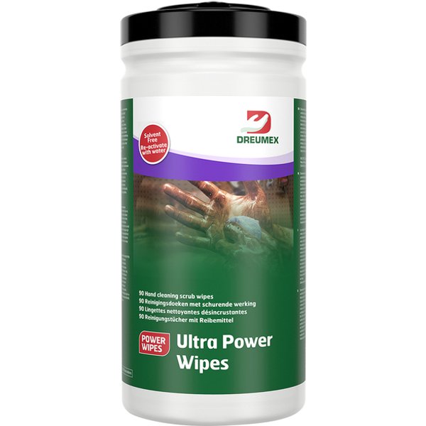 Reinigingsdoek Dreumex Ultra Power Wipes bus 90 stuks wit