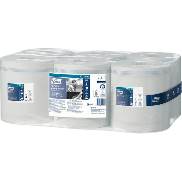 Poetspapier Tork M4 Reflex Advanced 1-laags 857 vel wit 473242