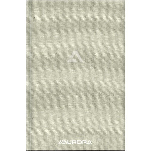 Notitieboek Aurora A5 lijn 192 pagina's 80g linnen grijs
