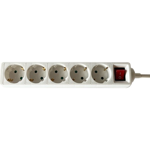 Stekkerdoos BRASQ 5 voudig 3 meter wit