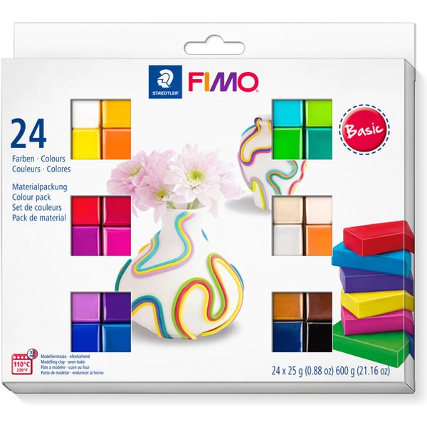 Boetseerklei Staedtler Fimo soft 8023C assorti 24 stuks