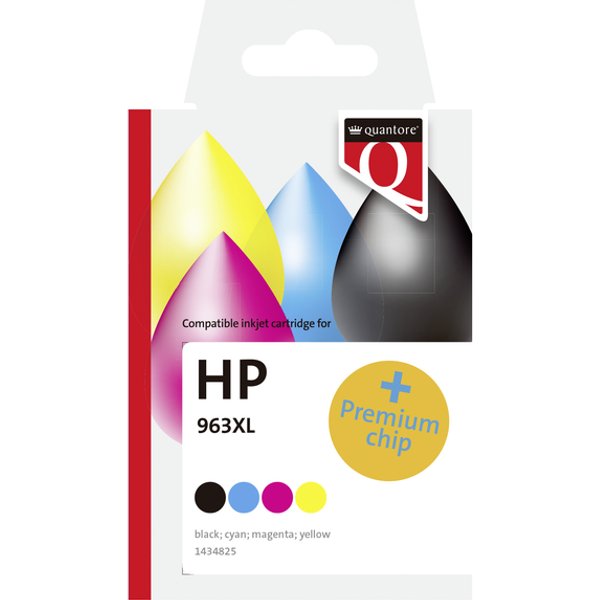 Inktcartridge Quantore alternatief tbv Hp 912XL 3YL83AE hc geel