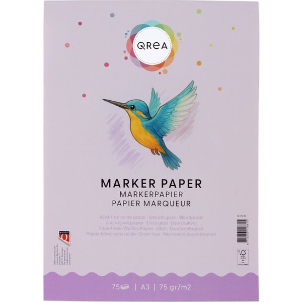 Markerblok Qrea A3 75gram 75vel