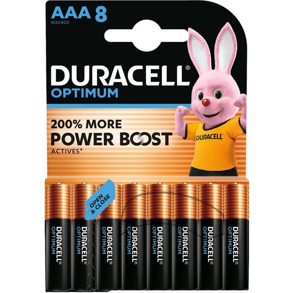 Batterij Duracell Optimum 8x AAA