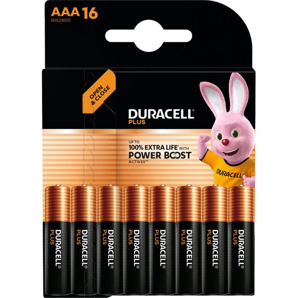Batterij Duracell Plus Powerboost 16x AAA
