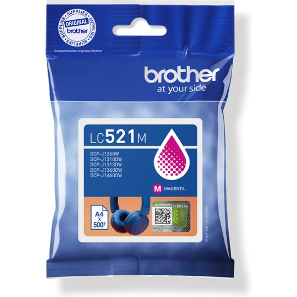 Inktcartridge Brother LC-521M rood